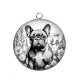 Pendentif Cabochon Argent - chien