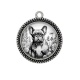 Pendentif Cabochon Argent - chien