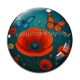 Cabochon Verre - coquelicot