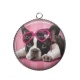 Pendentif Cabochon Argent - chien