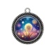 Pendentif Cabochon Argent - pissenlit