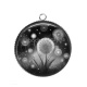 Pendentif Cabochon Argent -  pissenlit