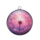 Pendentif Cabochon Argent - pissenlit