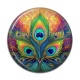 Cabochon Résine - plume de paon