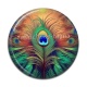 Cabochon Résine - plume de paon