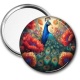 Miroir de poche - paon coquelicot