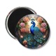 Magnet's - paon avec fleur rose