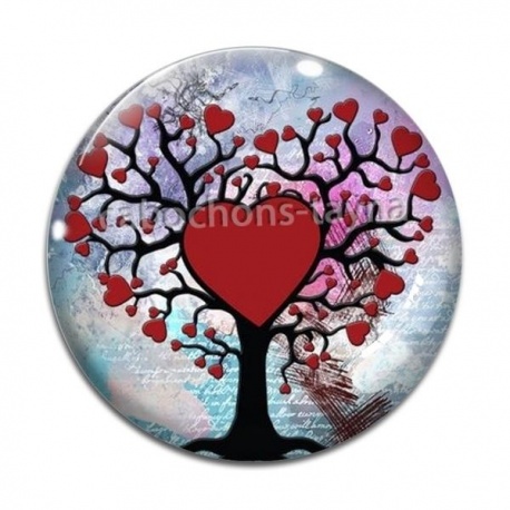 Cabochon Verre - arbre de vie