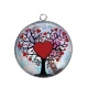 Pendentif Cabochon Argent - arbre de vie