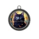 Pendentif Cabochon Argent - chat