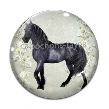 Cabochon Verre - cheval