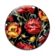 Cabochon Verre - coquelicot