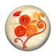 Cabochon Résine - coquelicot