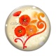 Cabochon Verre - coquelicot