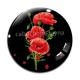 Cabochon Verre - coquelicot