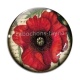 Cabochon Verre - coquelicot