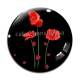 Cabochon Verre - coquelicot