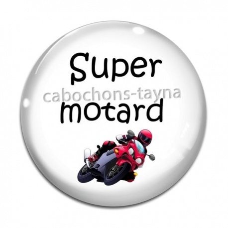 Cabochon Verre - super motard