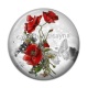 Cabochon Résine - coquelicot