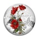 Cabochon Verre - coquelicot