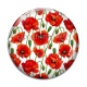 Cabochon Verre - coquelicot