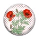 Cabochon Verre - coquelicot