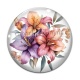Cabochon Verre - fleur exotique