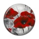 Cabochon Résine - coquelicot