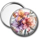 Miroir de poche - fleur exotique