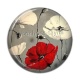 Cabochon Résine - coquelicot