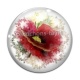 Cabochon Verre - coquelicot