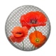 Cabochon Résine - coquelicot