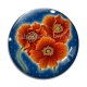 Cabochon Verre - coquelicot