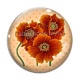 Cabochon Verre - coquelicot