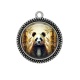 Pendentif Cabochon Argent - panda