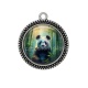 Pendentif Cabochon Argent - panda