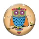Cabochon Verre - chouette