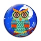 Cabochon Verre - chouette