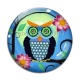 Cabochon Verre - chouette