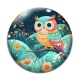 Cabochon Verre - chouette