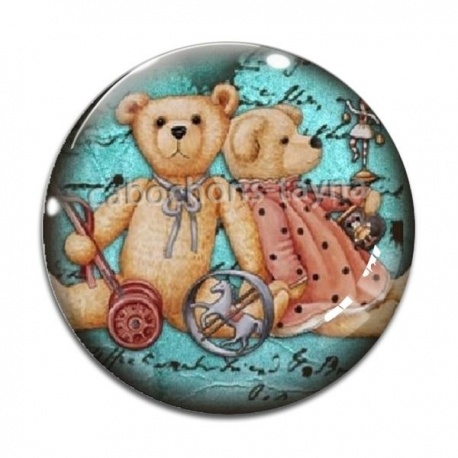 Cabochon Verre - nounours