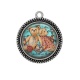 Pendentif Cabochon Argent - nounours