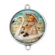 Connecteur Cabochon Argent - nounours