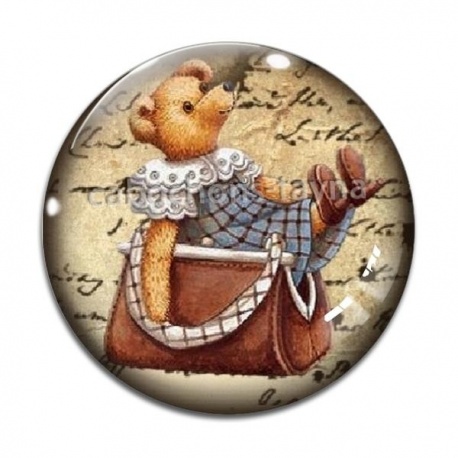Cabochon Verre - nounours