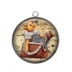 Pendentif Cabochon Argent - nounours