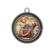 Pendentif Cabochon Argent - nounours