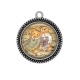 Pendentif Cabochon Argent - nounours