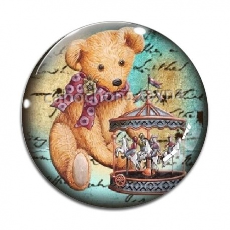 Cabochon Verre - nounours