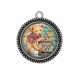 Pendentif Cabochon Argent - nounours