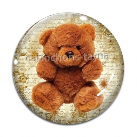 Cabochon Verre - nounours